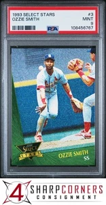 1993 SELECT STARS #3 OZZIE SMITH CARDINALS HOF PSA 9 - Picture 1 of 2