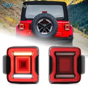 Luces traseras LED rojas VLAND para Jeep Wrangler 2018-2020 con señales de giro secuenciales - Imagen 1 de 16