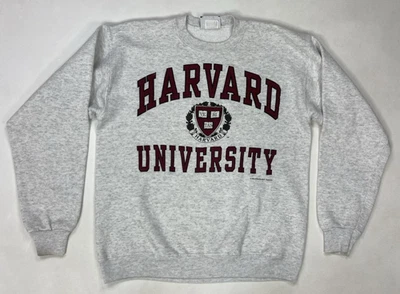 Sudadera DE COLECCIÓN Champion Harvard Cuello Redondo Mujer Gris Medio EE. UU. 90s Foto 1 de 4