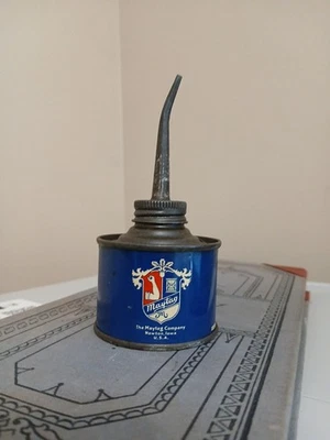 Antigua lata de aceite publicitario Maytag lavadora motor pulgar engrasador - ¡BONITO! Foto 1 de 4