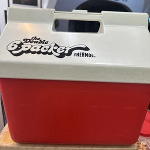 VTG Thermos Double 6 Packer Cooler Camping Ice Chest Beach Teal 7714 12 QT USA - Picture 1 of 4