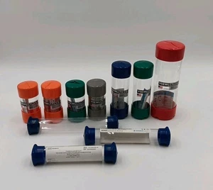 10 Pack Viewtainer Tubes Clear Storage Container Spill Proof Rubber Ends LOT - Picture 1 of 4