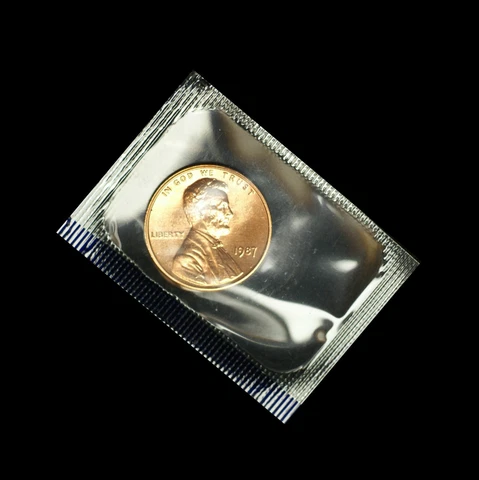 1987 P  Lincoln Memorial Penny ~ Uncirculated Coin Original Mint Cello Cover