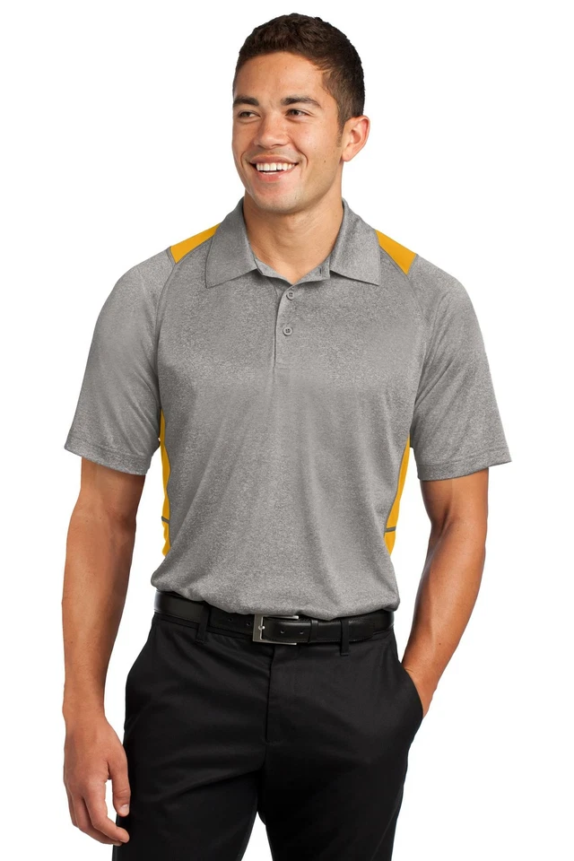 Camisa Polo Sport-Tek Para Hombres Manga Corta Brezo Bloques de Color Contender ST665 Foto 1 de 1