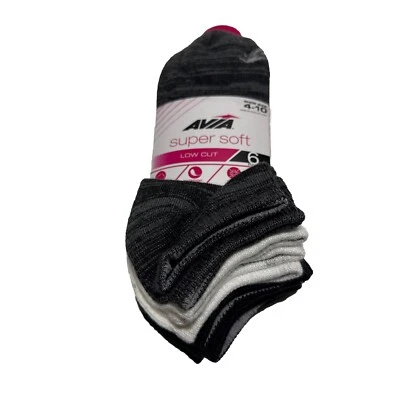 Avia Super Soft Low Cut 6 Pair Shoe Size 4-10 - Image 1 of 4