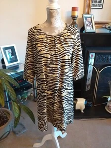 Maison Scotch Women's Tiger Print Dress Size 1 100% Cupro - Picture 1 of 7