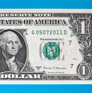 May 7, 2011 / 5 July 2011 : G 05072011 D BIRTHDAY Note $1 One Dollar Bill *UNC* - Picture 1 of 4