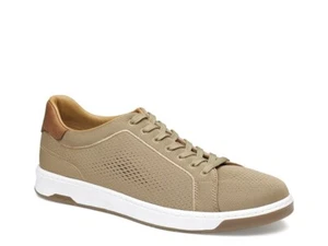 New Johnston & Murphy Men's Daxton Knit Lace-up Sneaker Light Brown - Size 11.5M - Picture 1 of 7