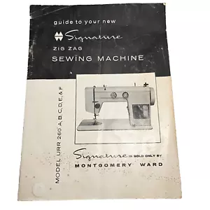 Manual de instrucciones guía de máquina de coser en zigzag vintage Montgomery Ward Signature - Imagen 1 de 6