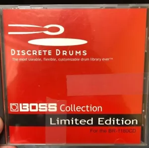 DISCRETE DRUMS LIMITED CD-ROM FOR BOSS BR1180CD DIGITIAL STUDIO - PERFECT! - Picture 1 of 5