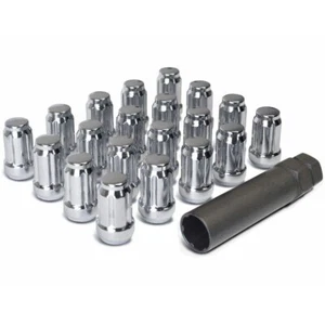 Bulge Acorn Lug Nut, 1/2-20,1.72" Tall, 3/4" Hex, 60 Degree Chrome (Pack of 20) - Picture 1 of 7