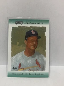 2003 Playoff Portraits All-Star Fanfest GREEN Parallel - Rare STAN MUSIAL - Picture 1 of 2
