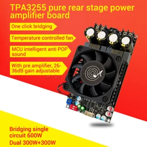 ZK-3002 Digital Amplifier Board High Power TPA3255 Stereo Dual 300WX2 /Mono 600W - Picture 1 of 17