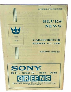 GAINSBOROUGH TRINITY V ALTRINCHAM - NORTHERN PREMIER LEAGUE - 26.10.1974 - Bild 1 von 1