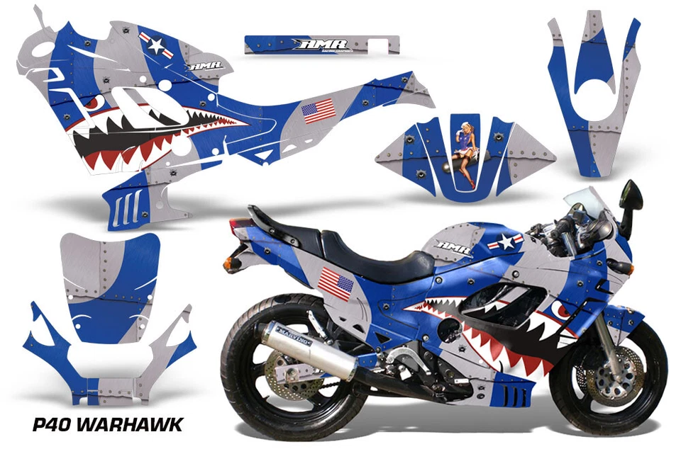 Street Bike Graphics Kit Decal For Suzuki Katana GSX 750F 89-94 P40 WARHAWK — 第 1/3 张图片