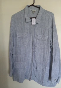 Christopher & Banks Zip Up Blue Jacket Shirt Size XL NEW - Picture 1 of 4