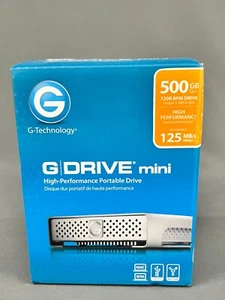 G Drive mini USB 3.0 500GB Silver 0G02568 Brand new! Factory Sealed (2E) - Picture 1 of 8