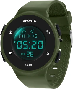 Reloj Digital Para Hombre, Reloj Deportivos De Silicona Con Luz Trasera LED, Ala - Imagen 1 de 12