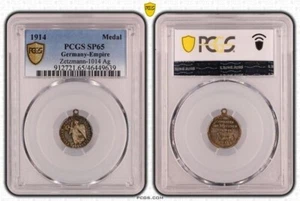Germany Invasion of Belgium Brussels 1915 Silver Victory Pfennig Medal PCGS SP65 - Picture 1 of 1