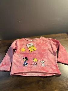 NEW Appaman X Peanuts Kids Light Pink SLOUCHY TIE DYE SWEATShirt/Top Sz 3T LUCY - Picture 1 of 7
