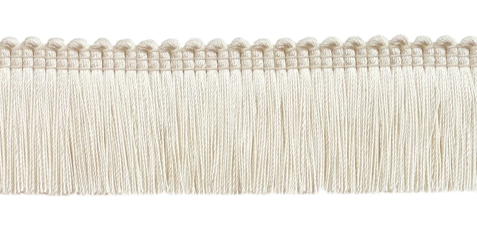 Кисть цвета слоновой кости не совсем белая 1,25 дюйма отделка бахромой викторианский шелк [5 ярдов] - Изображение 1 из 1