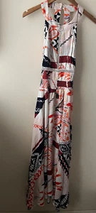 Abel The Label Dress Size M 8-10 Printed Sleeveless Fit Flare Midi Party Summer - Picture 1 of 9