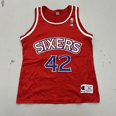 复古 90 年代冠军 Jerry Stackhouse 费城 Sixers 76ers 球衣男式 40 — 第 1/4 张图片