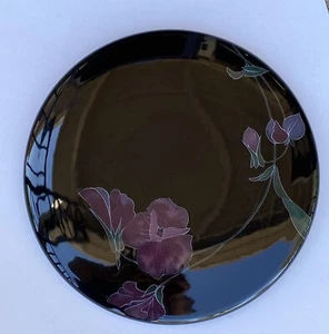 Mikasa Tango Kuchen/Käseteller FX004 rund schwarz floral 10,5 Zoll - Bild 1 von 10