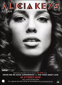 Alicia Keys 2007 As I Am Album Werbung 8 x 11 J Schallplatten Werbedruck - Bild 1 von 3
