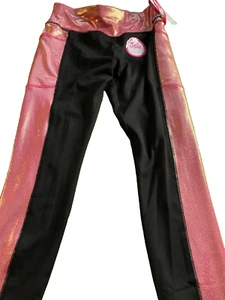 Justice Full Length Leggings with Side Shine Medium 10 with Tech Pocket NWT - Picture 1 of 3