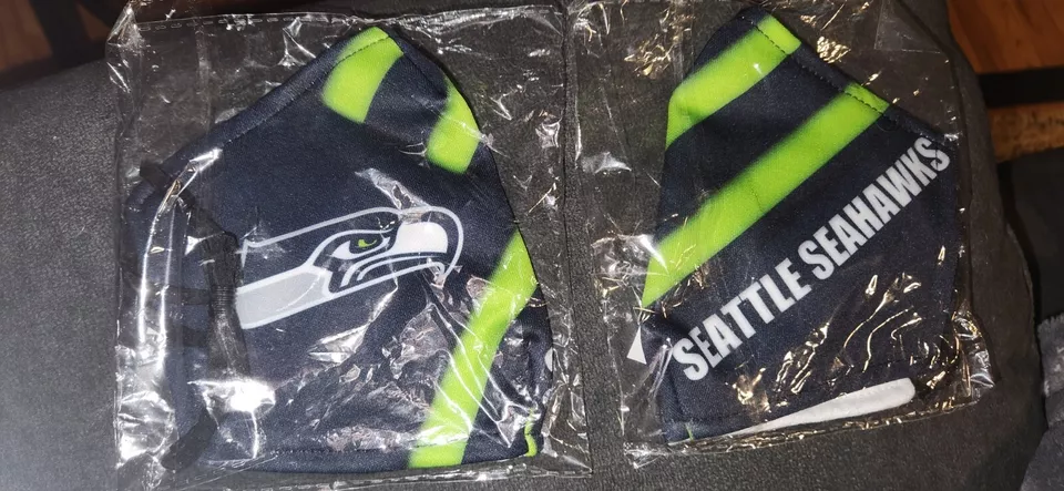FOCO Seattle Seahawks NFL Adjustable NFL Game Day Youth Face Mask 2 Pack
