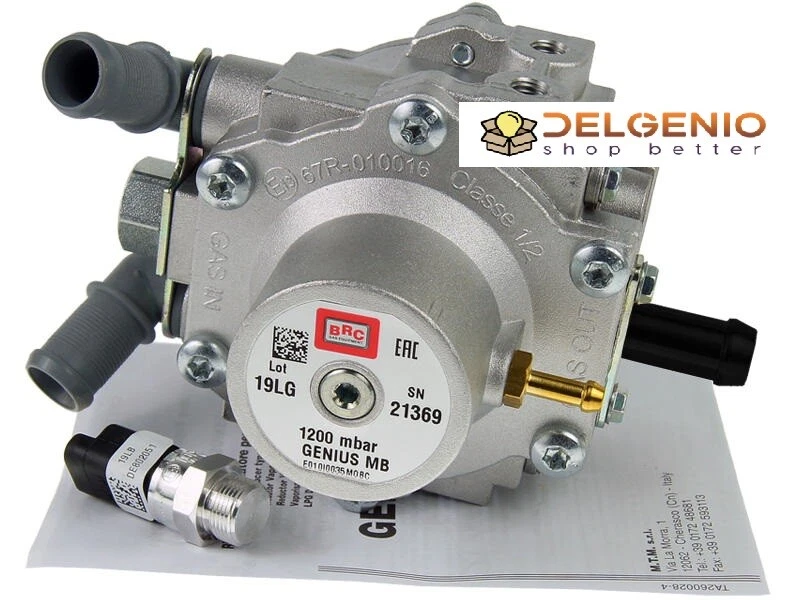 RIDUTTORE VAPORIZZATOR GPL BRC-GENIUS MB 1200 mbar NUOVO ORIGINALE C/Sens.Temp. - Imagen 1 de 1