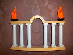 Playmobil,ARCHED COLUMN,CURVED,FLUTED PILLARS,FLAME POTS,Roman Arena,Colleseum