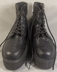 DEMONIA V-CREEPER-571 Mens 10 Punk Goth Zipper 2" Platform Creepers Ankle Boot