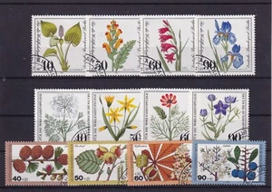 Berlin used 607-10, 629-32, 650-3 flower sets from 1979,80,81 - Picture 1 of 1