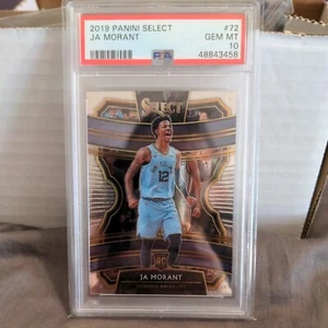 2019-20 Select Ja Morant Concourse Rookie Card RC #72 PSA 10 GEM MINT Grizzlies - Picture 1 of 2