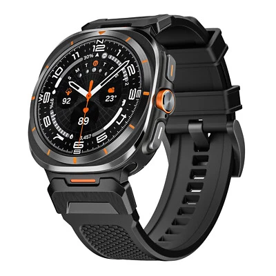 Fr Galaxy Watch Ultra (2025) 47mm Stainless Steel Rubber Sports Watch Band Strap - Image 1 of 4