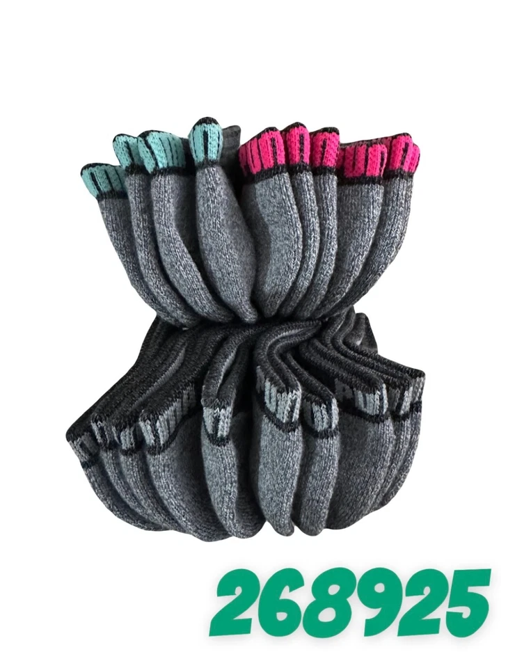 10 Pair Puma No Show Sock Women's Shoe Size 5-9.5 Cool Max Moisture Wicking Dark