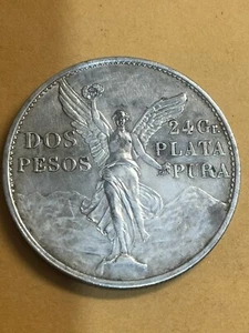 1921 Mexico Silver 2 pesos - Picture 1 of 3