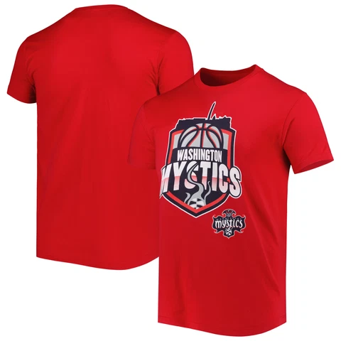 Unisex Stadium Essentials Red Washington Mystics Crest T-Shirt Cover
