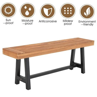 Cadeira de banco de madeira maciça assento rústico entrada corredor banco cadeira de jantar sem encosto - Imagem 1 de 4