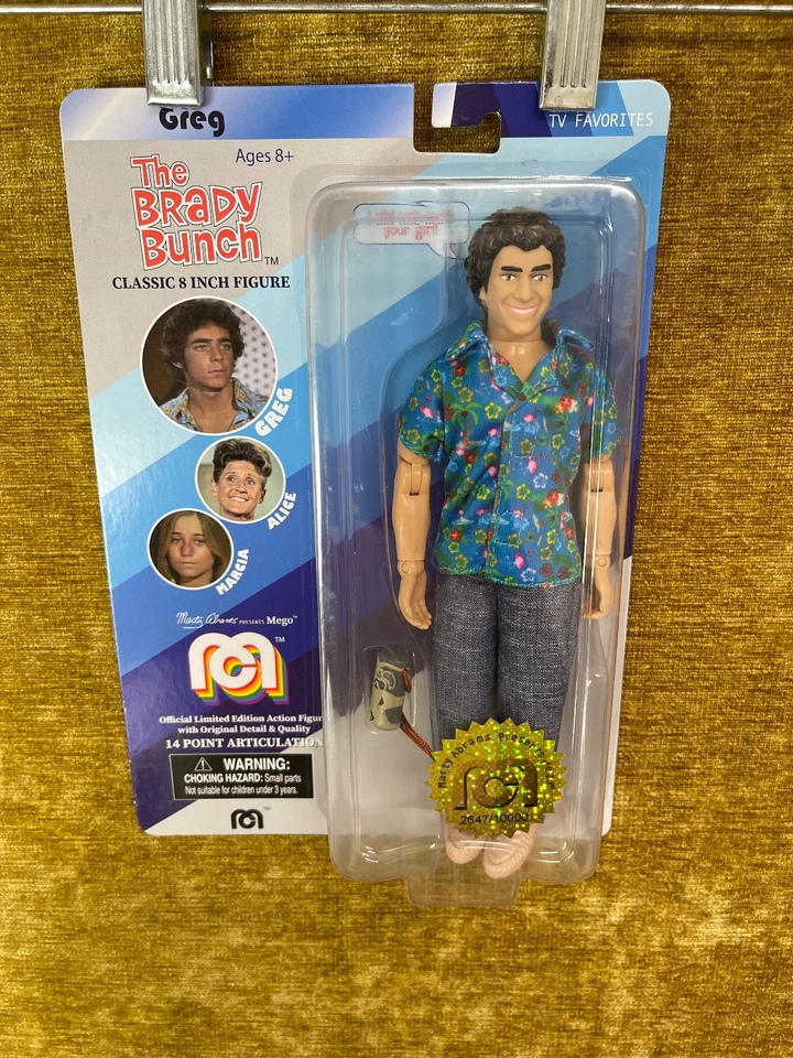 The Brady Bunch Greg Action Figure Doll MOC 8" Mego 2018 Retro TV Toy