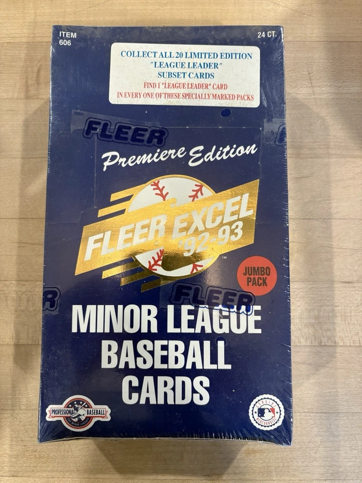 1992-93 Fleer Excel Minor League Factory Sealed Jumbo Box - Derek Jeter RC - Image 1 of 1
