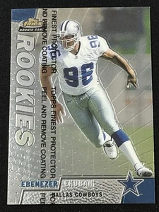 1999 Topps Finest Ebenezer Ekuban #163 Rookie RC Dallas Cowboys With Peel - Picture 1 of 3