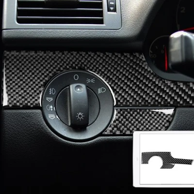 Carbon Fiber Driver Side Dashboard Decal B Trim Cover for Audi A4 S4 2007-2008 Foto 1 de 4