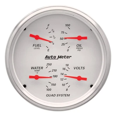 AutoMeter 1310 Arctic White Air-Core Quad Gauge Foto 1 de 4