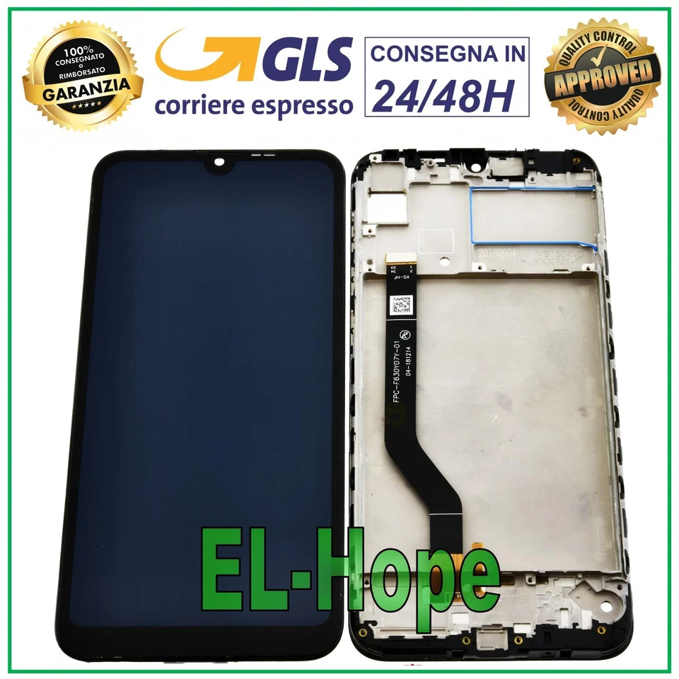 DISPLAY LCD FRAME PER HUAWEI Y7 2019 DUB-LX1 LX2 L22 TOUCH SCREEN VETRO SCHERMO - Immagine 1 di 1