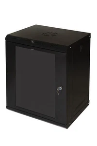 ARMADIO RACK 19" 9U LINK SERIE LIGHT COLORE NERO CON PORTA VETRO (AXPXL) MM 450X - Foto 1 di 1