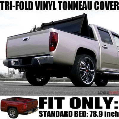 For 04-14 Ford F150/06+ Lincoln Mark LT 6.5 Ft Tri-Fold Soft Vinyl Tonneau Cover Foto 1 de 4