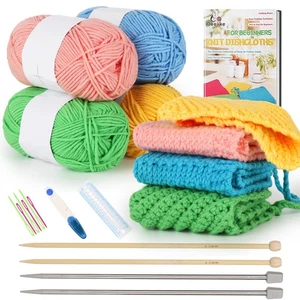 Aeelike Knitting Kit for Beginners, Complete Beginner Crochet Kit Easy Inclu... - Picture 1 of 7